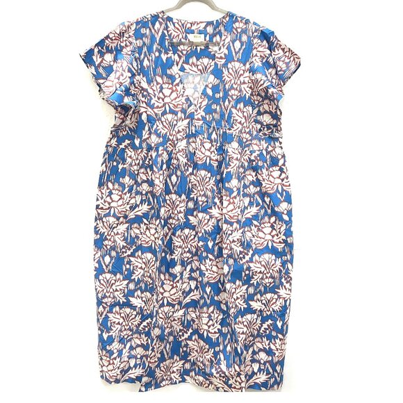 Maeve Printed Floral Flutter-Sleeve Babydoll Dress size 2X - Picture 2 of 11
